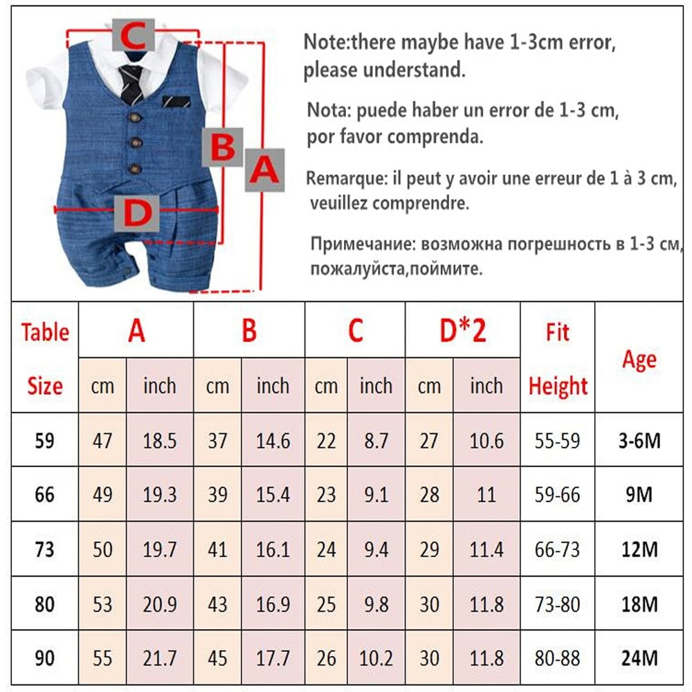 Boys' Summer Cotton Party Suit with Buttons and Tie - Patchwork, Striped