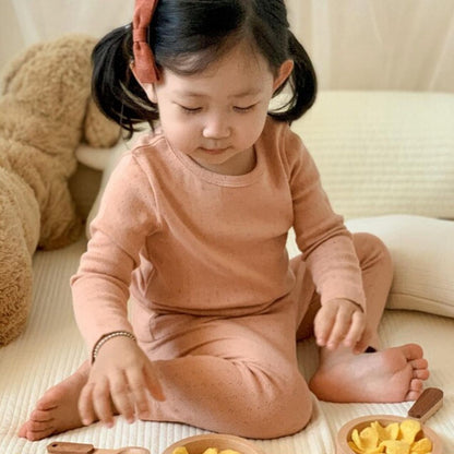Children's Clothing Set, 2-Piece Long-Sleeved Cotton Pajamas Top + Pants, Sleepwear