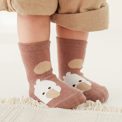 Boys Girls Cute Cartoon Newborn Baby Soft Cotton Short Socks 5 Pairs Baby Non-slip Socks