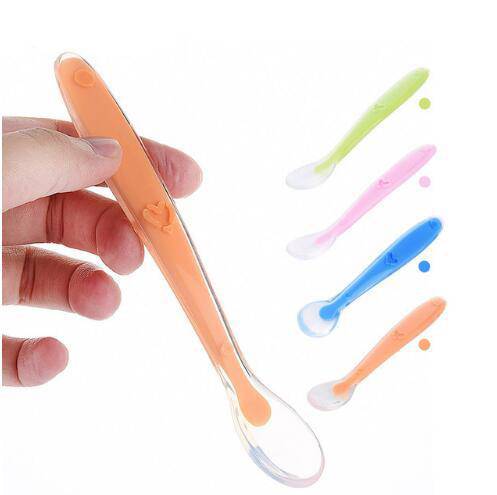 Baby Silicone Spoons Feeding Dishes Tableware.
