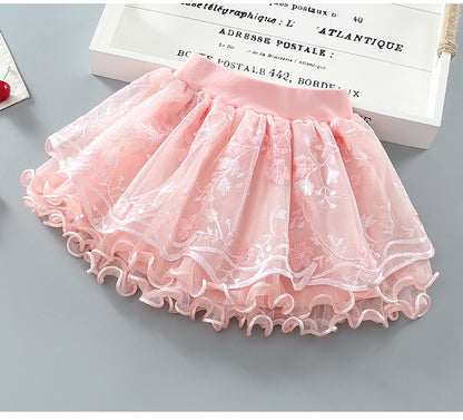 New Style Mesh Tutu Puffy Skirts - Cream, Grey, Pink