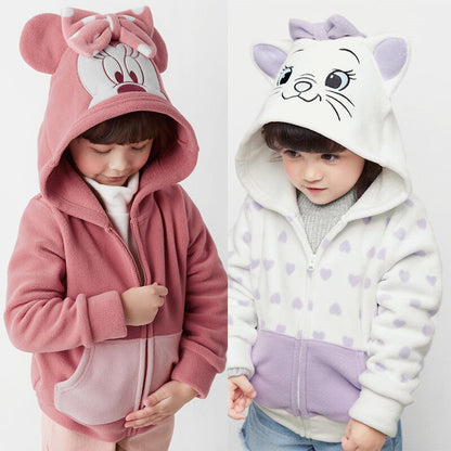 Warm Soft Zip Jacket for Girls and Boys From 2 to 6 Years - Peach