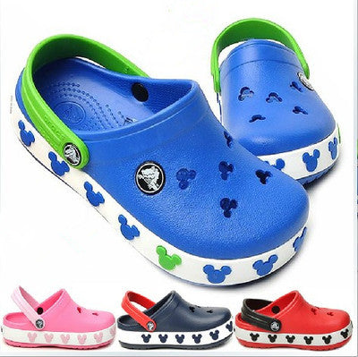 Disney Mickey Minnie Children Non-slip Beach Breathable Sandals - Sapphire, Dark Blue, Red, Pink
