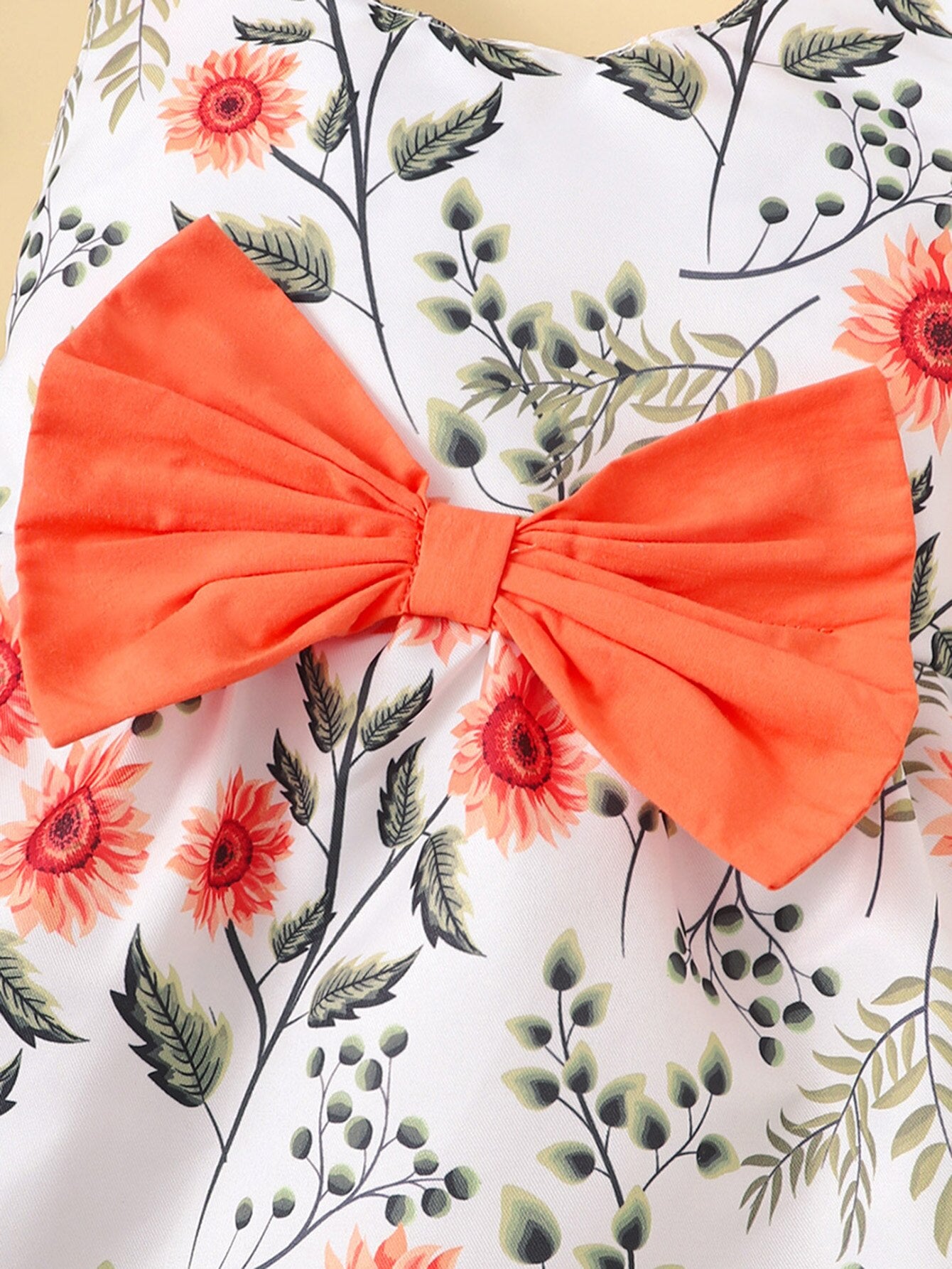 Infant/Toddler Floral Bow Sleeveless Dress