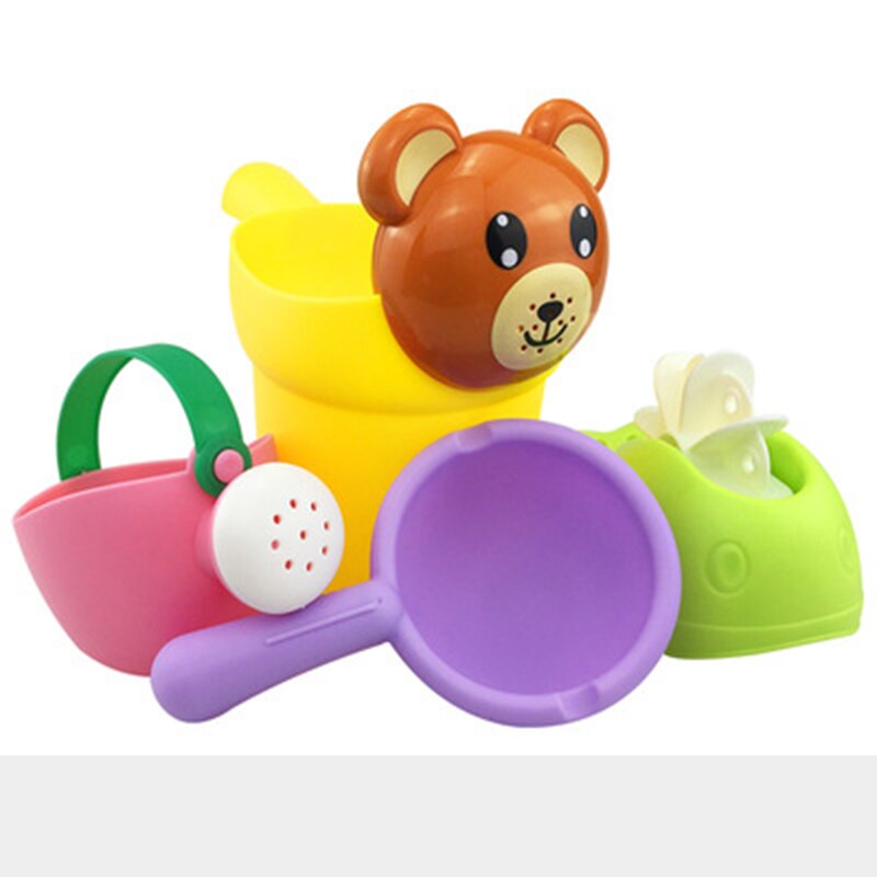 Baby  Shower Set or Bath Cute Yellow Duck Little Bear Waterwheel Bathing Water Spray Toys.