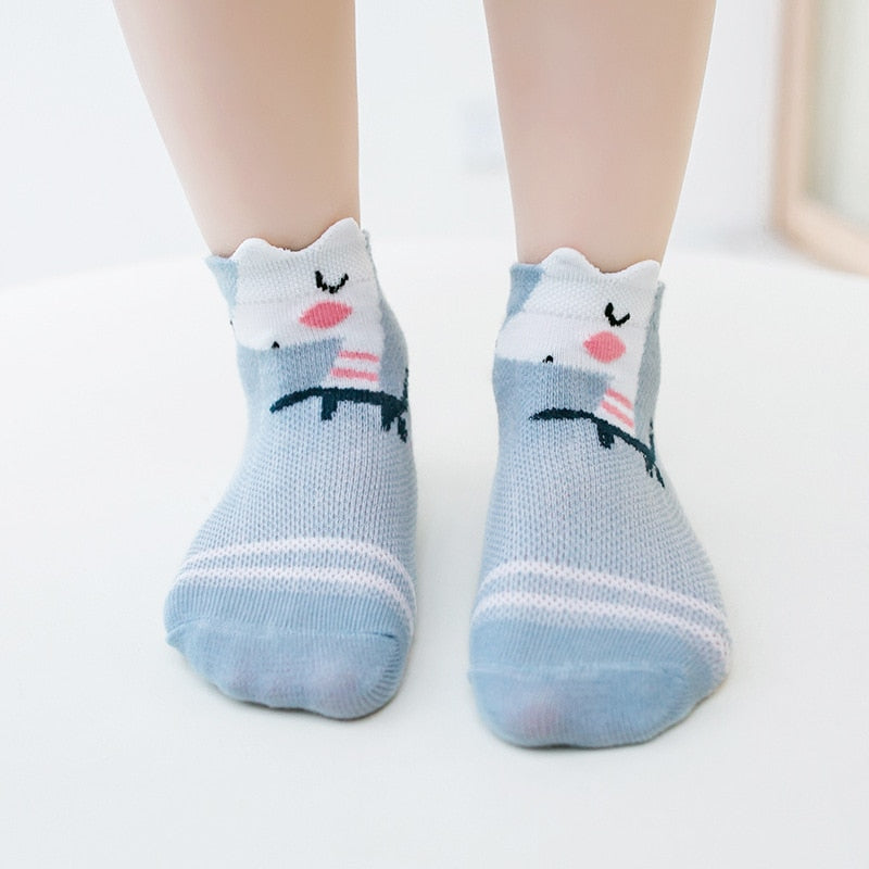 5Pairs/pack 0-2Y Infant Baby Socks Baby Socks for Girls Cotton Mesh Cute Newborn Boy Toddler Socks Baby Clothes Accessories.