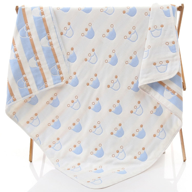 Quilt Newborn Blankets, 80*80cm/110*110cm/120*150cm - Blue, Yellow, Pink.