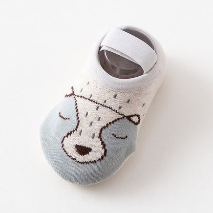 Soft Cotton Non-slip Cute Pattern Baby Boys Girls Slipper Socks