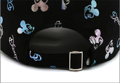 Disney Mickey Minnie Embroidery Baseball Cotton Cap - Black, Pink, White, Beige