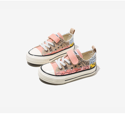Children's Canvas  Casual Breathable Non-slip Sneakers - Pink.