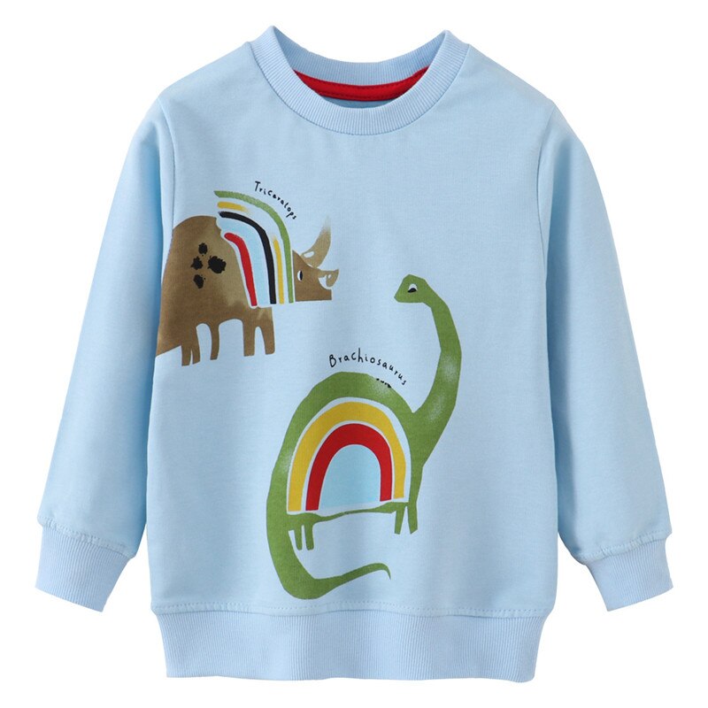 Kids Dinosaurs Print Cotton Sweatshirt.