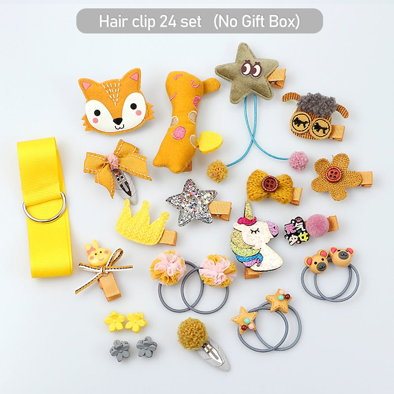 24 Piece Hair Clip Set Children Hair Accessories.