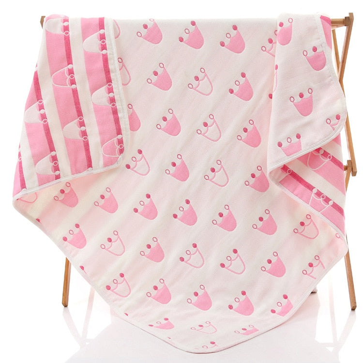 Quilt Newborn Blankets, 80*80cm/110*110cm/120*150cm - Blue, Yellow, Pink.