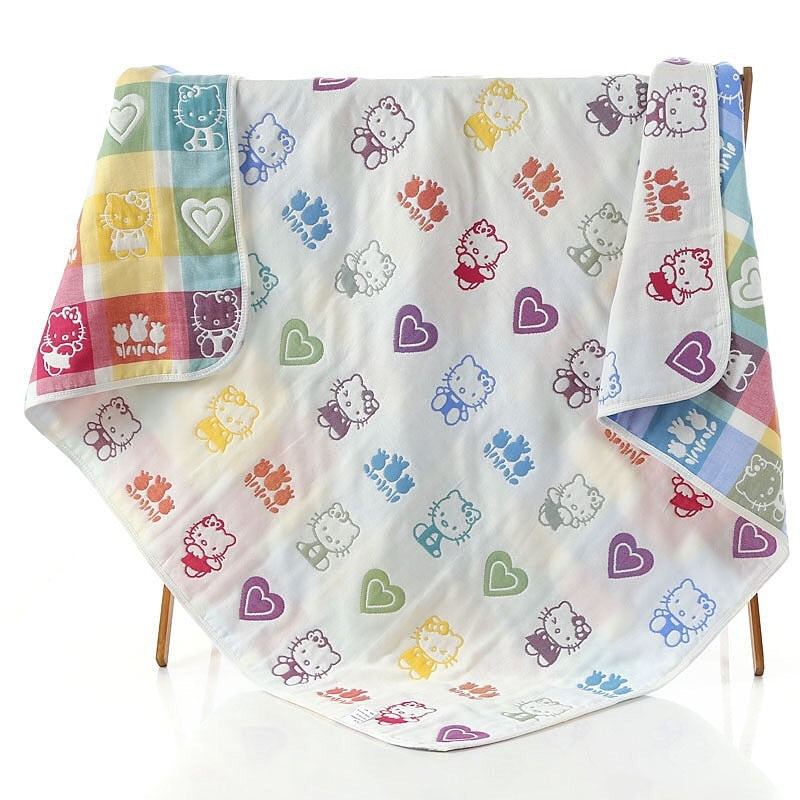 Quilt Newborn Infant Swaddle Cotton Blanket, 80*80cm/110*110cm/120*150cm.