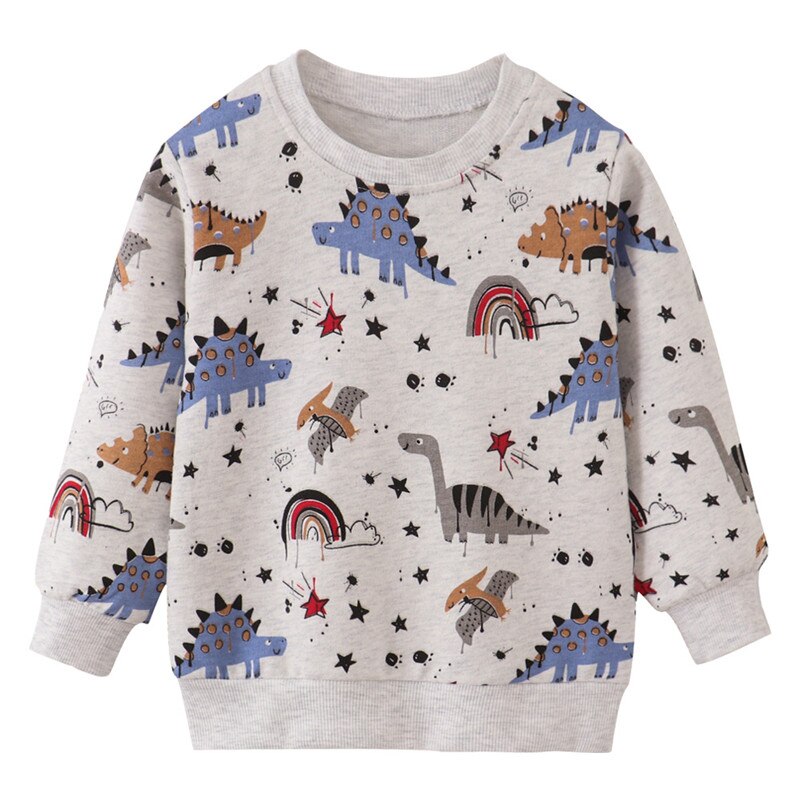 Kids Dinosaurs Print Cotton Sweatshirt.