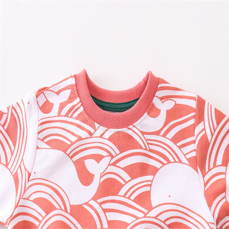 Zeebread New Arrival Whale Toddler Clothes Sweatshirts Kids Tops Cotton Animals Toddler Autumn Winter Shirts Tops.
