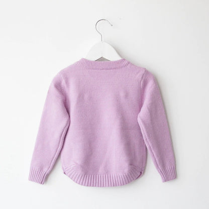 New Fashion Girls Knitted Sweater - Violet, Red.