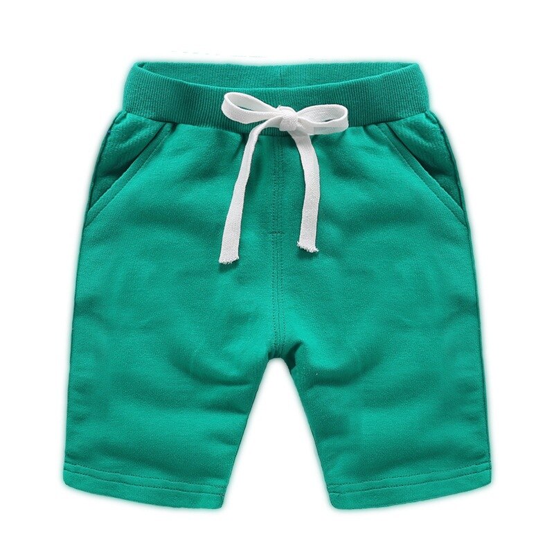 Summer Baby Boys Solid Colour Casual Cotton Shorts - Green, Army Green.
