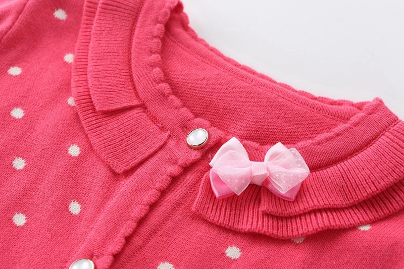 New Fashion Girls' Lovely Cotton Cardigan - Pink, Hot Pink.