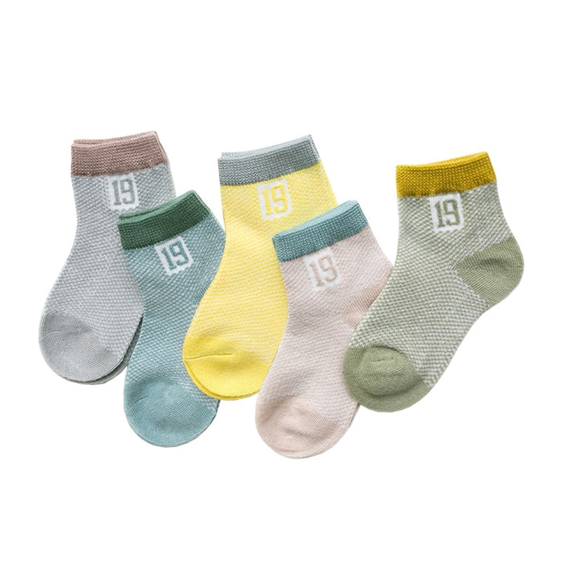 5Pairs/lot 0-2Y Infant Baby Socks Baby Socks for Girls Cotton Mesh Cute Newborn Boy Toddler Socks Baby Clothes Accessories.