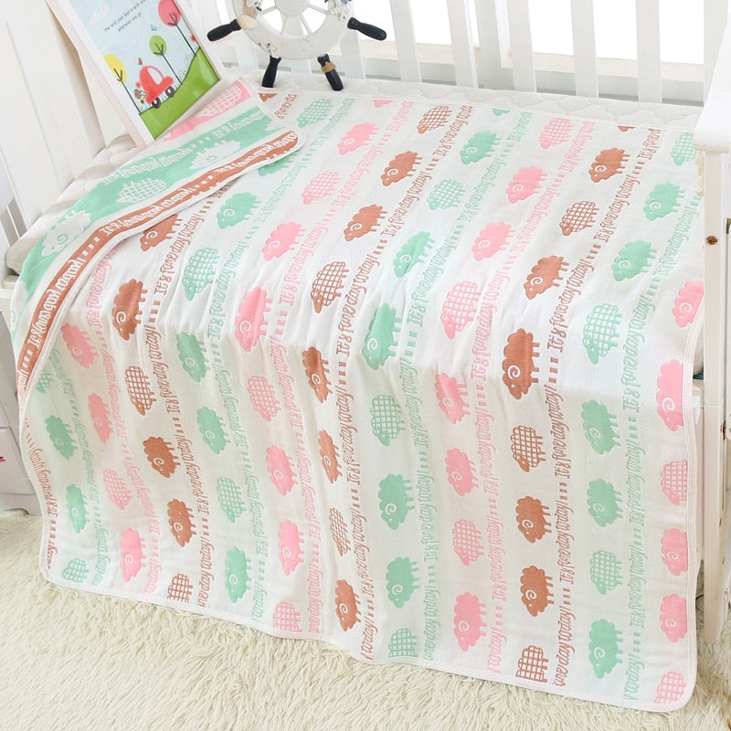 Quilt Newborn Infant Swaddle Blanket, 80*80cm/110*110cm/120*150cm.