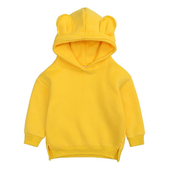 Orangemom Fleece Hooded Sweatshirt for Baby Boys and Girls - Yellow.
