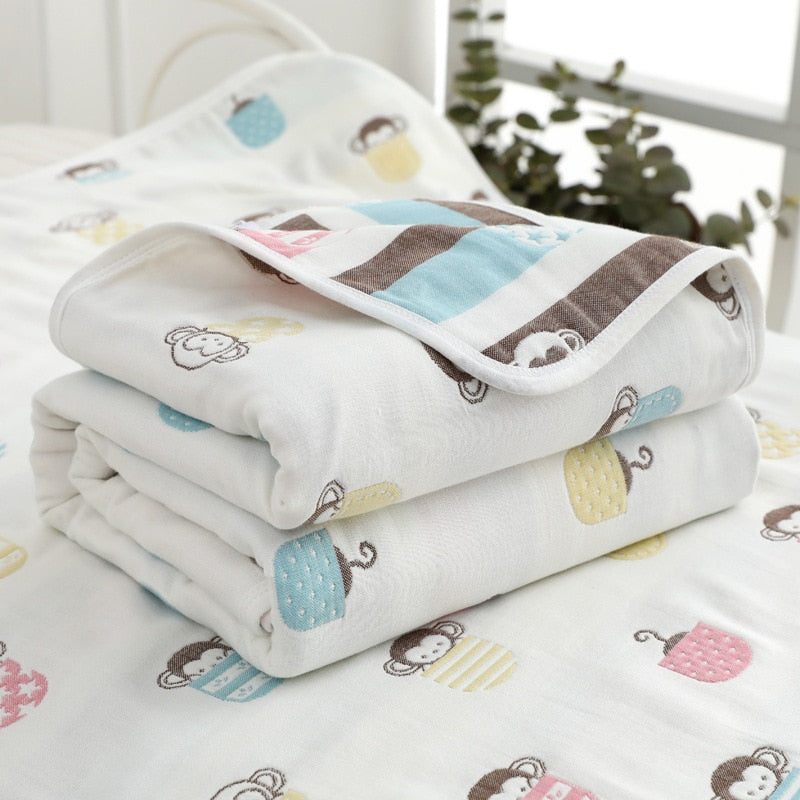 Quilt Newborn Infant Swaddle Cotton Blanket, 80*80cm/110*110cm/120*150cm.