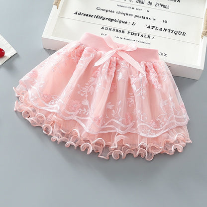 New Style Mesh Tutu Puffy Skirts - Cream, Grey, Pink