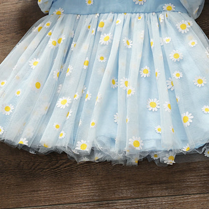 Baby Girls Summer Princess Tutu Dress - Blue.