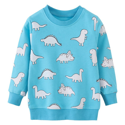 Zeebread New Arrival Dinosaurs Print Girls Clothes Autumn Winter Hot Selling Sweatshirts Kids Sport Tops Toddler Shirts.