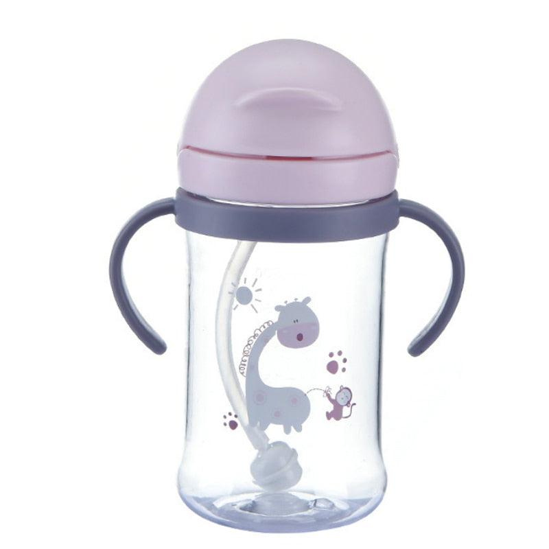 250/350 ml (Handle)Baby Feeding Cup with Weighted Straw.