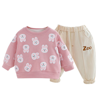 Casual Outfit for Little Girls and Boys - Blue, Beige, Pink, Red