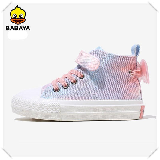 Girls New Canvas Breathable Cotton Sneakers - Pink, Blue