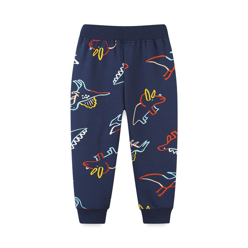 Animal Print Children's Sports Pants - Black, Blue