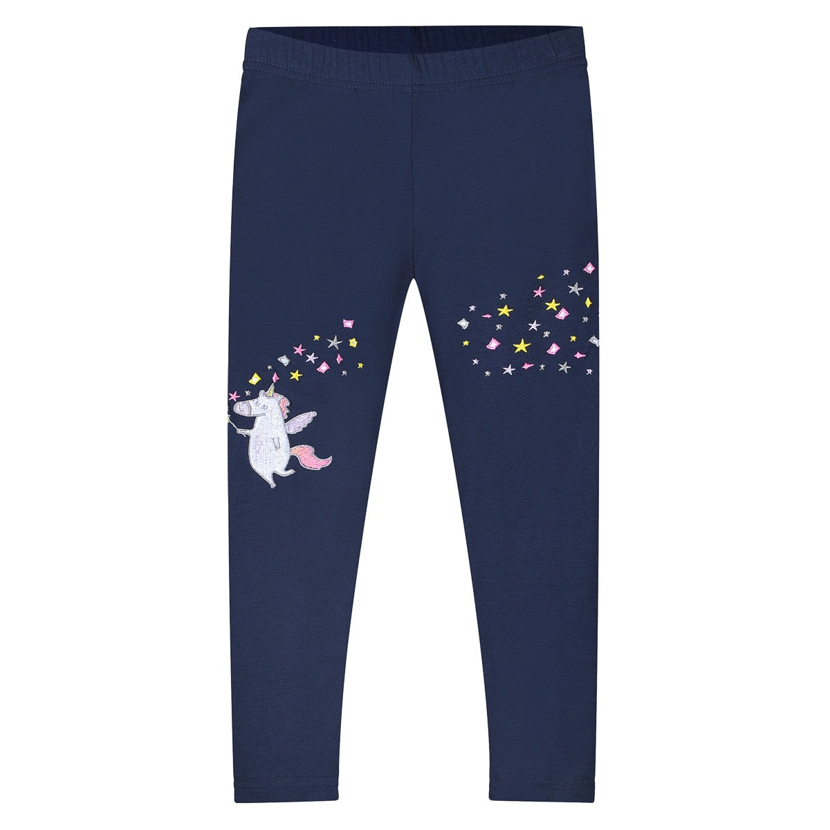 Soft and Comfortable Cotton Leggings for Girls - Purple, Navy, Dark Blue