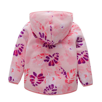 Warm Soft Fleece Jackets and Sweatshirts for Little Girls - Red, Pink