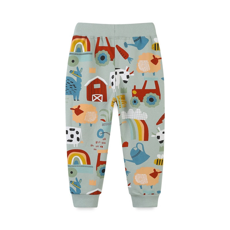 Animal Print Children's Sport Pants - Navy, Grey, Blue, Dark Blue