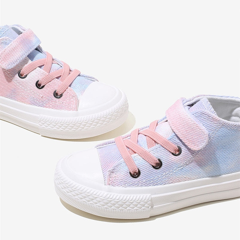 Girls New Canvas Breathable Cotton Sneakers - Pink, Blue