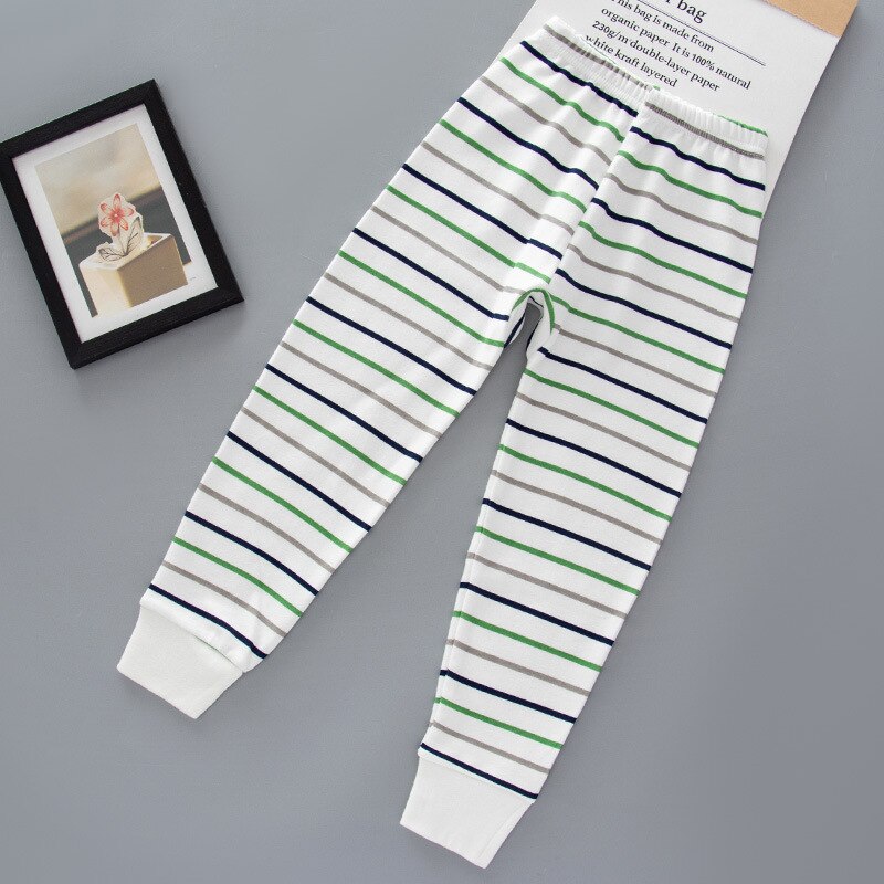Boys Girls Classic Cartoon Print Sweatpants - Blue, Navy, Green, Stripes