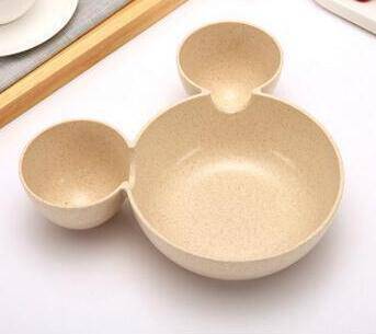 Minnie Mouse Wheat Straw Tableware Kid Plate Set.