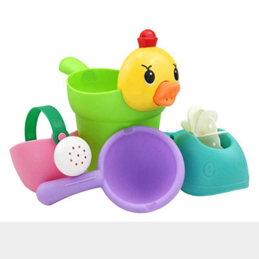 Baby  Shower Set or Bath Cute Yellow Duck Little Bear Waterwheel Bathing Water Spray Toys.