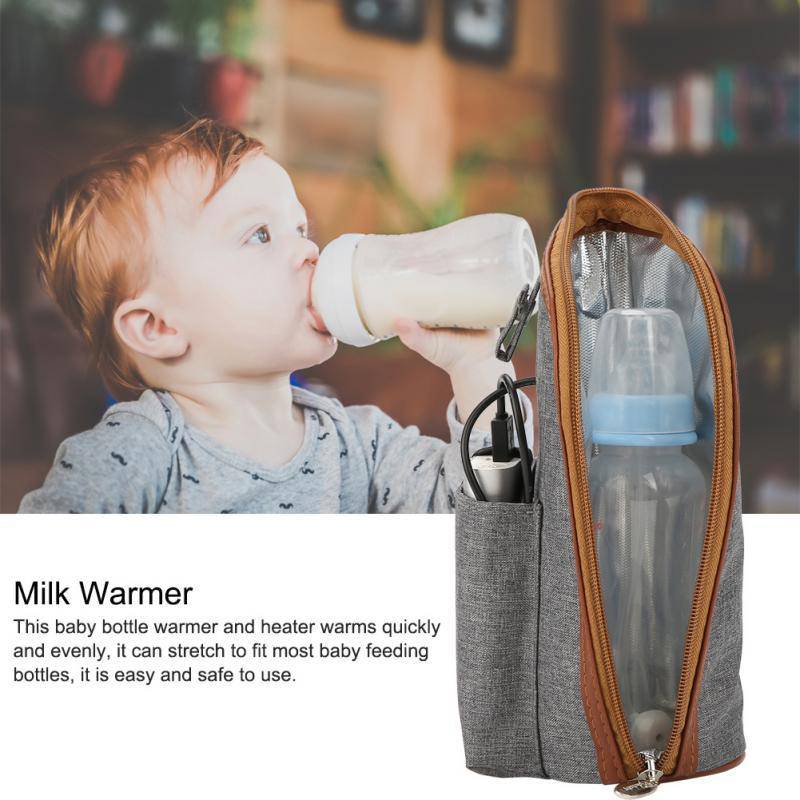 Portable Baby Warmers Bottle Holder USB Heating Travel Milk Bottle.