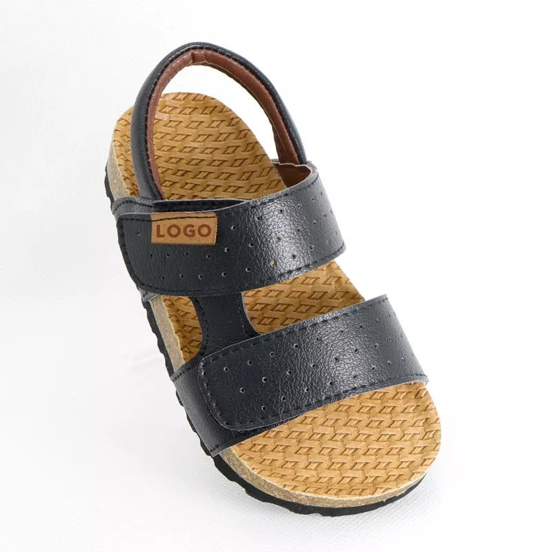 Boys Summer PU Leather EVA Outsole Corks Casual Sandals - Yellow, Brown, Black.