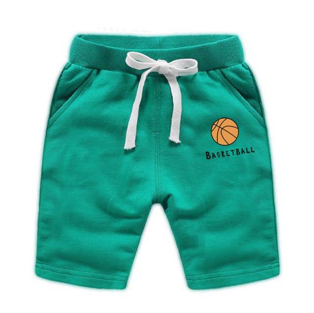 Baby Boys Cotton Sports Shorts - Blue, Grey, Green.