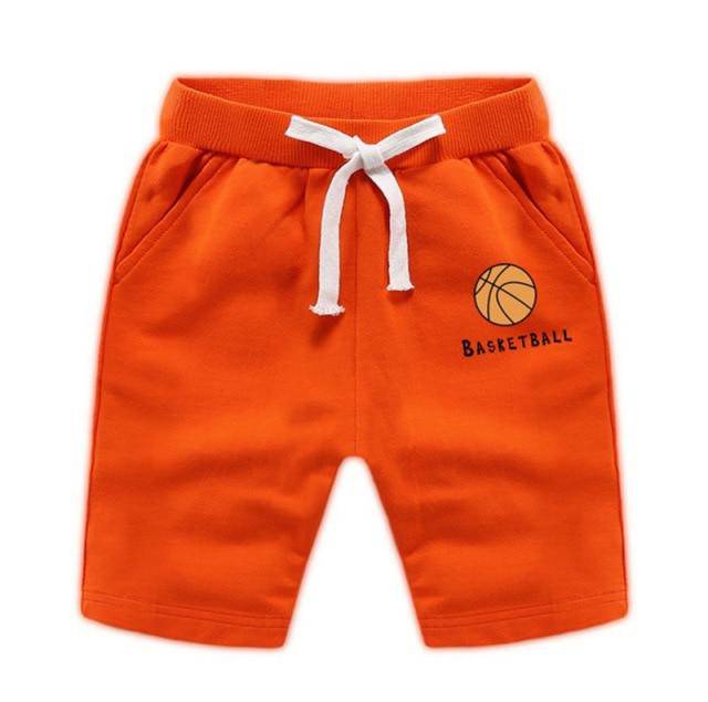 Baby Boys Cotton Sports Shorts - Orange, Yellow, Red, Pink.